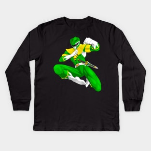 Mighty Morphin Power Rangers Green Ranger Kids Long Sleeve T-Shirt